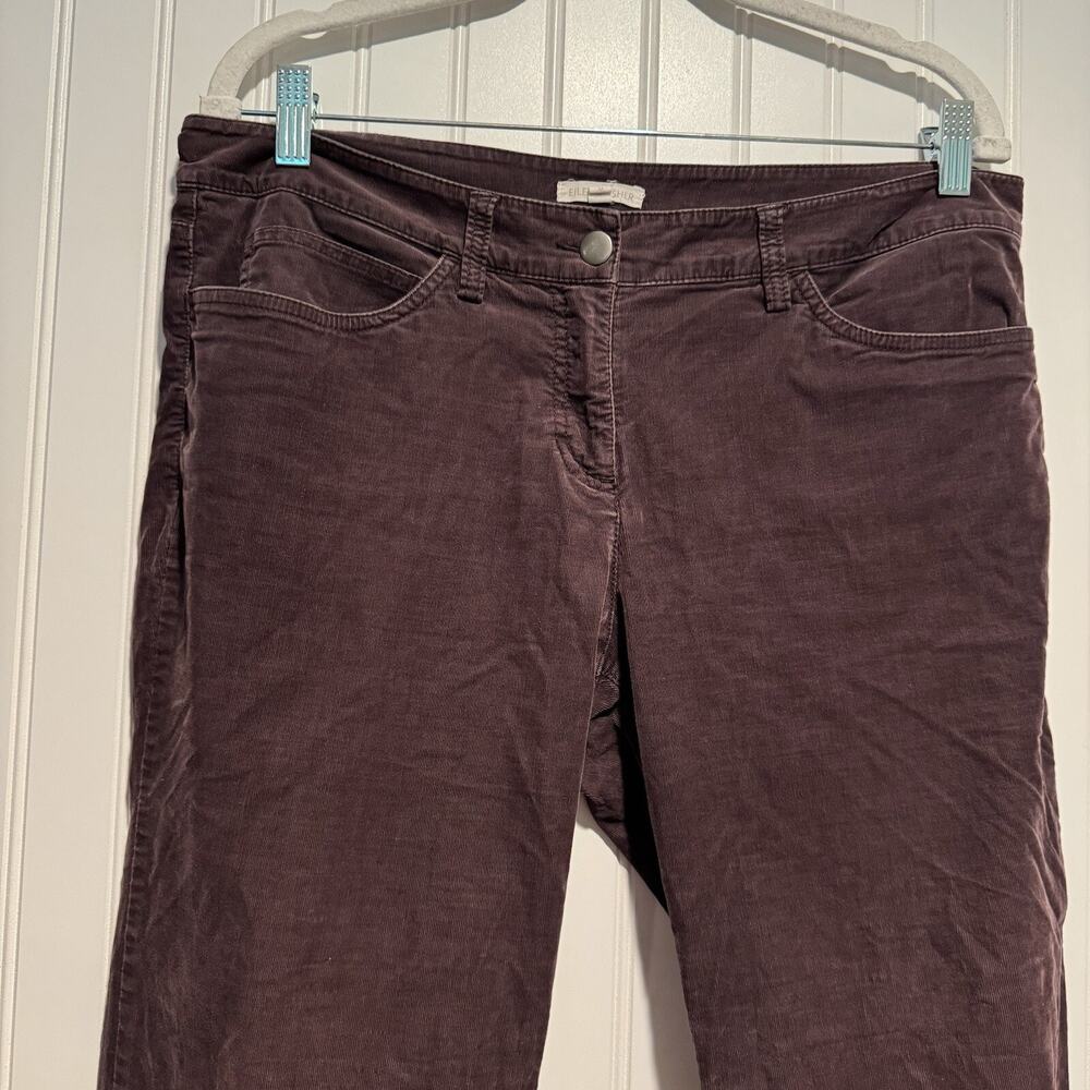 Eileen Fisher Purple Straight Leg Pants Size 14/16 - Picture 2 of 6